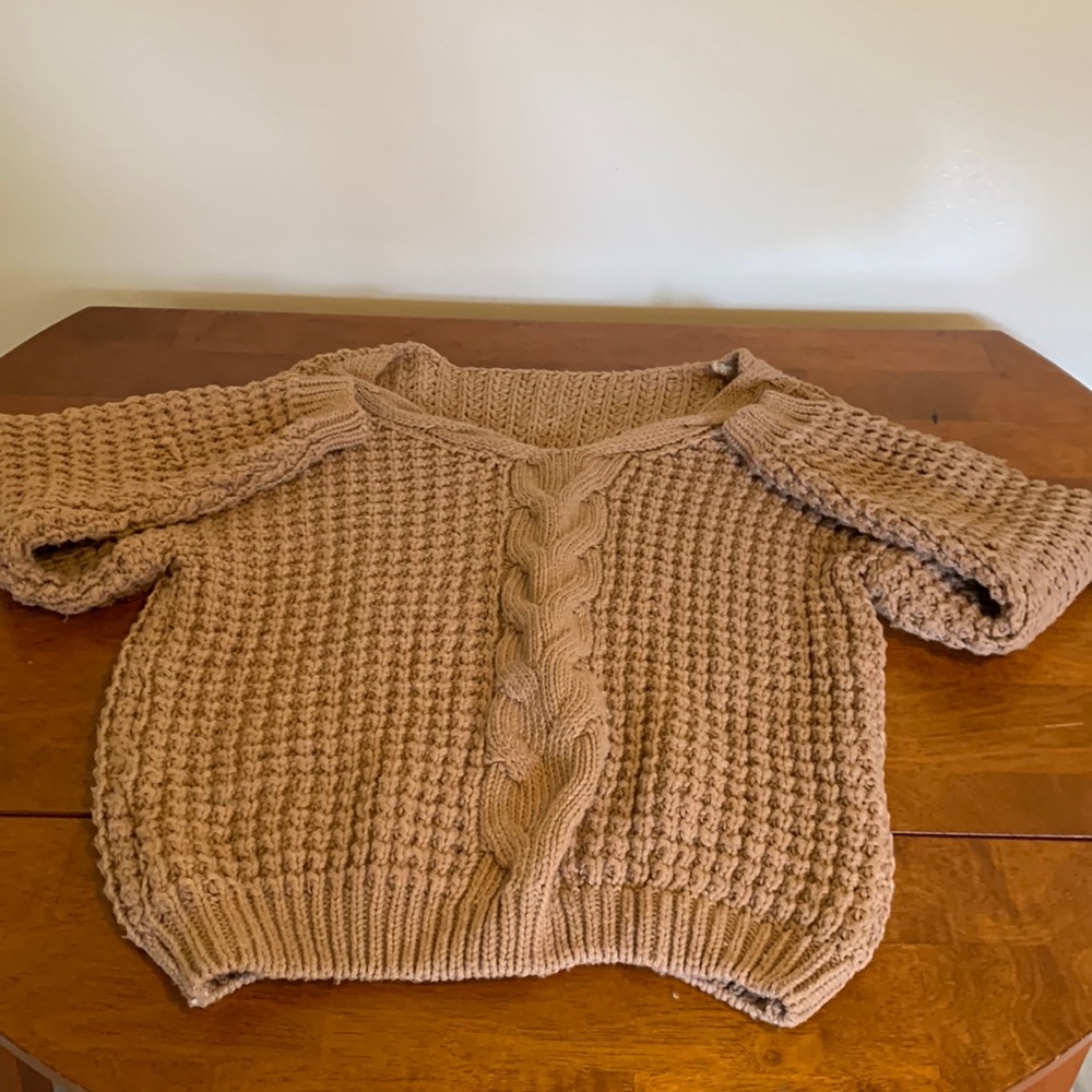 Cable knit sweater